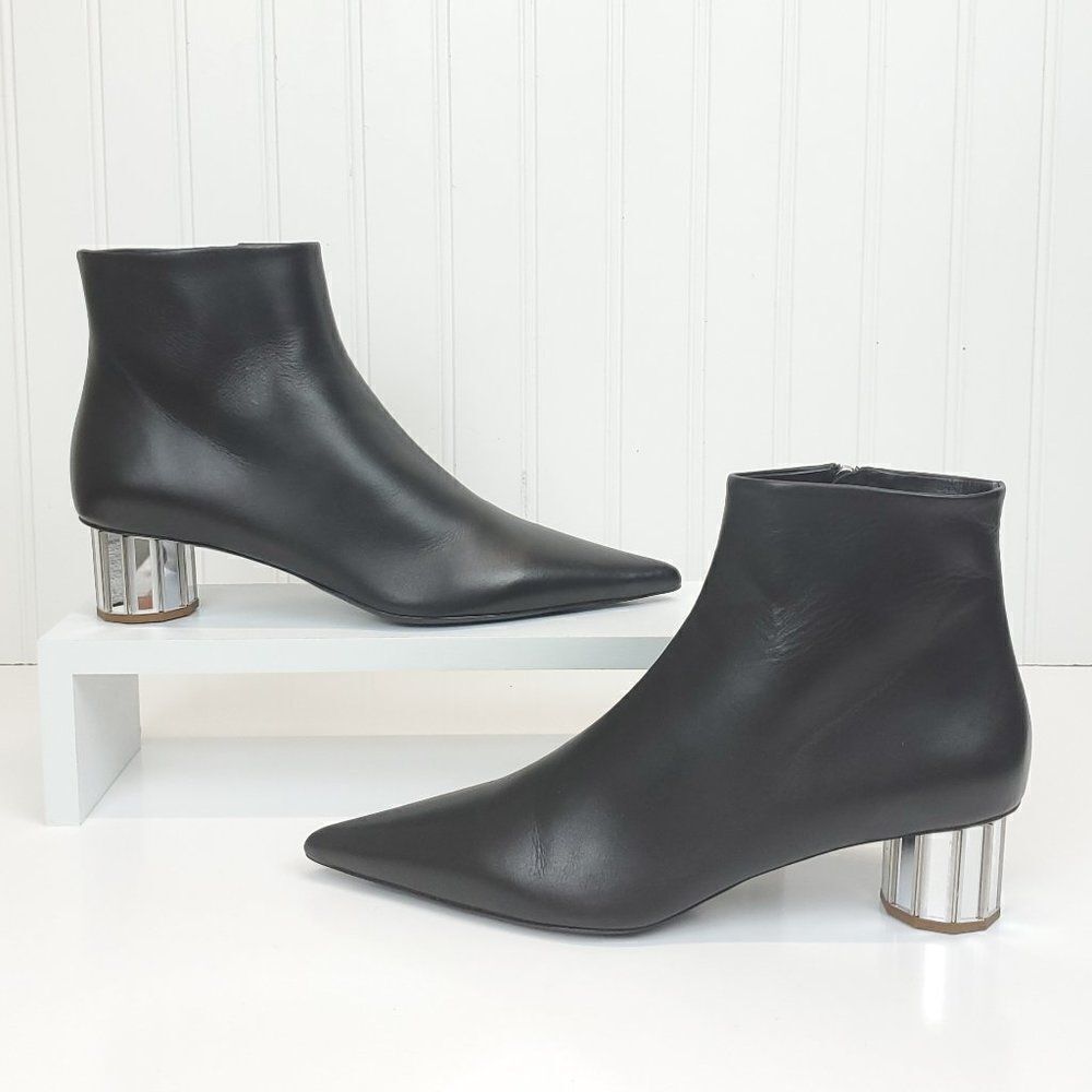 Proenza Schouler Mirrored Facet Heel Pointed Ankle Boots SH-050 - Picture 8 of 16